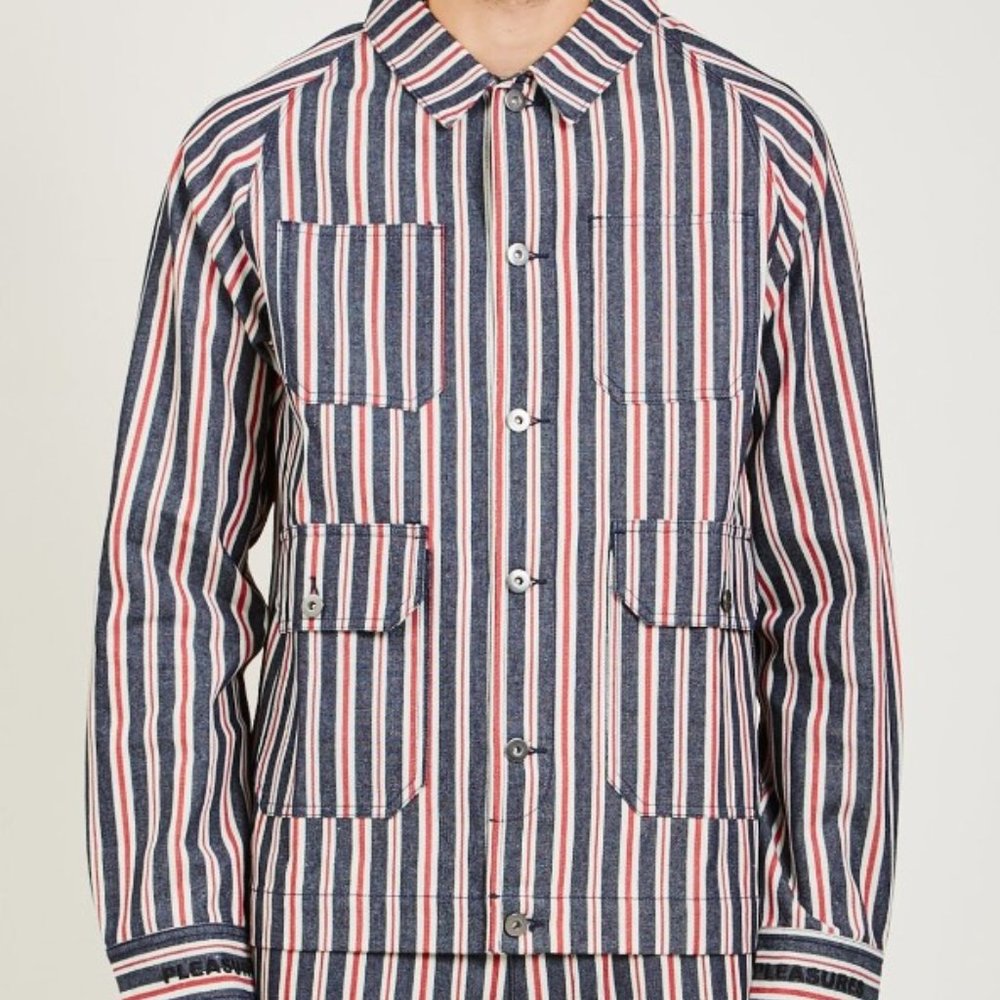 Pleasures Stripped Utility Denim Jacket